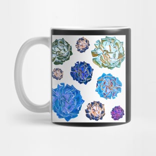 Bright blue and white fashion print Mug